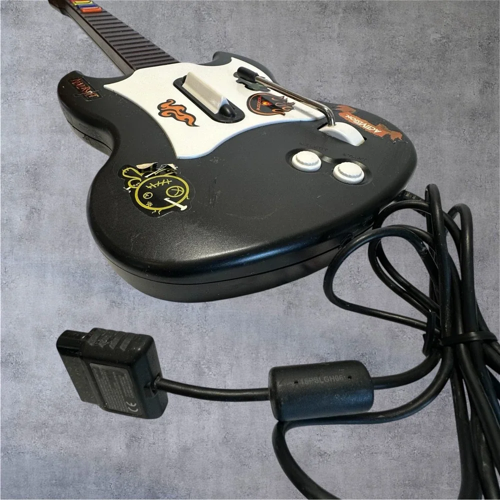 RedOctane Guitar Hero SG Controller PS2 Black White PSLGH Wired Untested